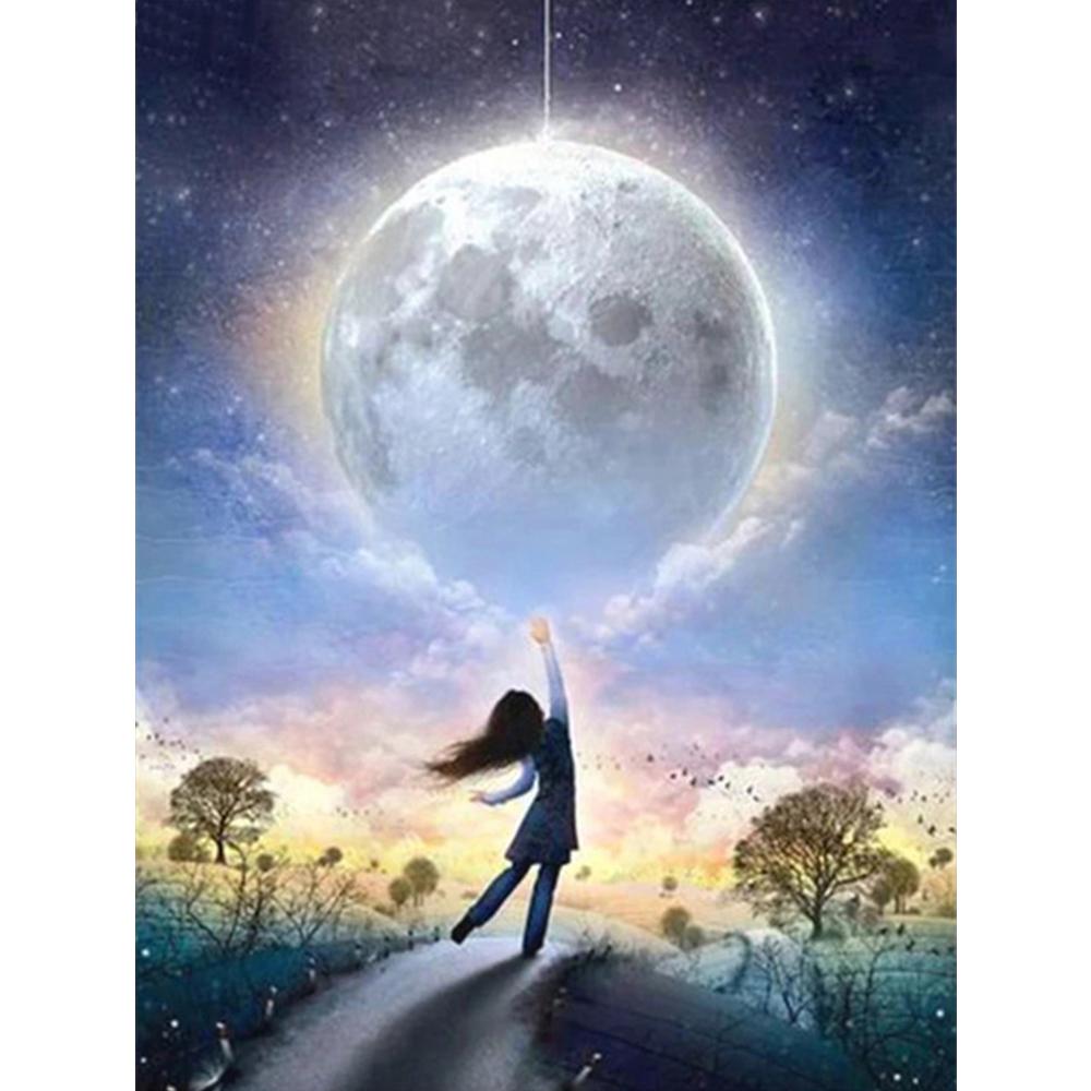 

5D DIY Алмазная картина Детский сад Полный дрель Площадь Ремесленная Алмазная вышивка Портрет Вышивка крестом Декор для дома Full Square 20X30CM светло-синий