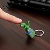 Decompression Toy Duck Sound Button Keychain, Rechargeable Fidget Clicker with Real & LED Light Stress Ball Light, Funny Interactive Desk Relief Gifts