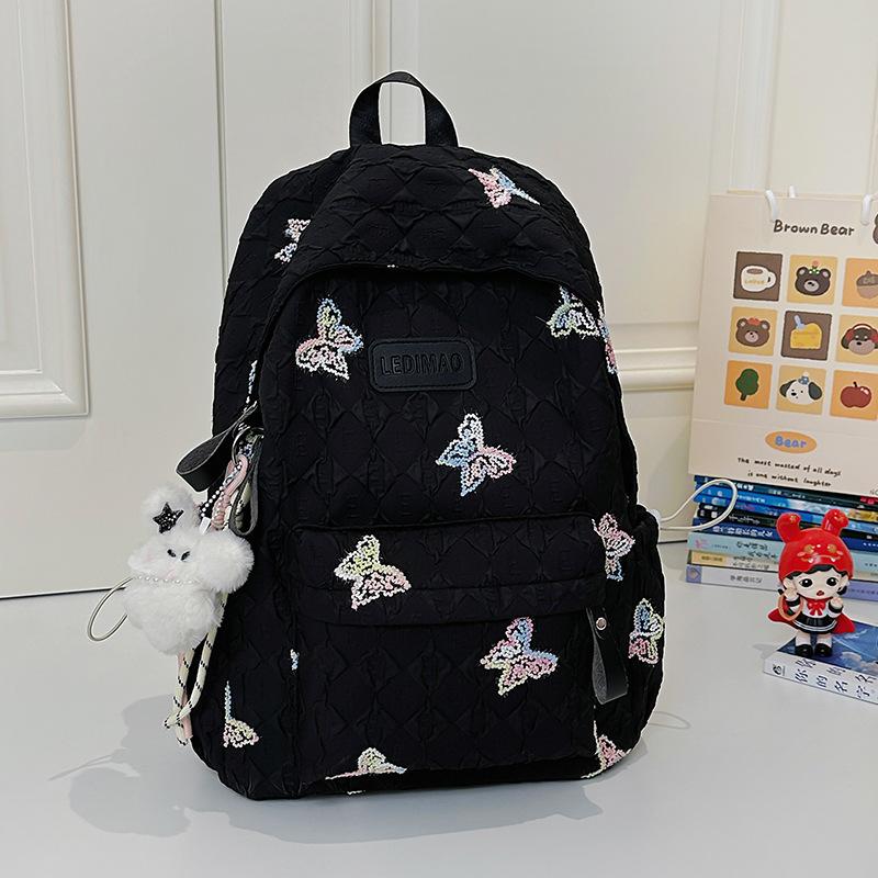 School Bag Ins Wind Girls School Bag High Value Butterfly Early Height Women Lightweight Burden Reduction Backpack