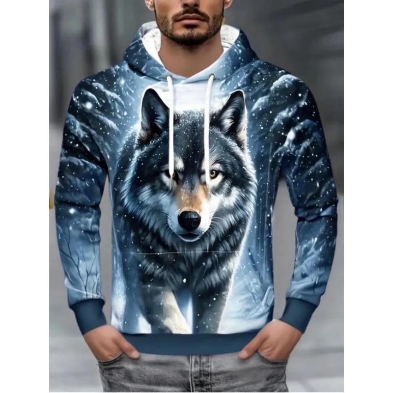 Men's Autumn and Winter 3D Printed Hooded Fashion Versatile Trend Breathable Casual Hoodies & Sweatshirts (men’s)