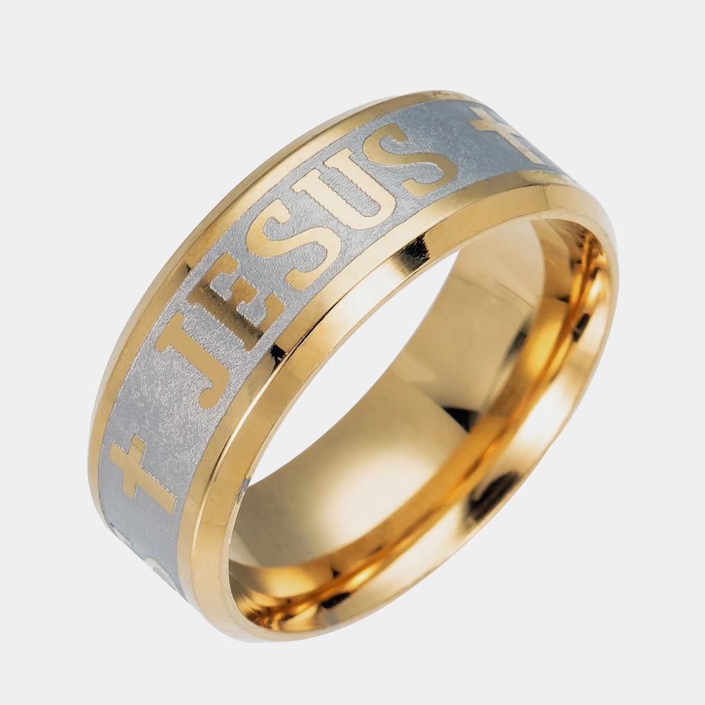 

Stainless Steel 8mm Religious Jesus Cross Ring Russian God Save Us Band Rings For Men Women Christian Zircon 7 золотой