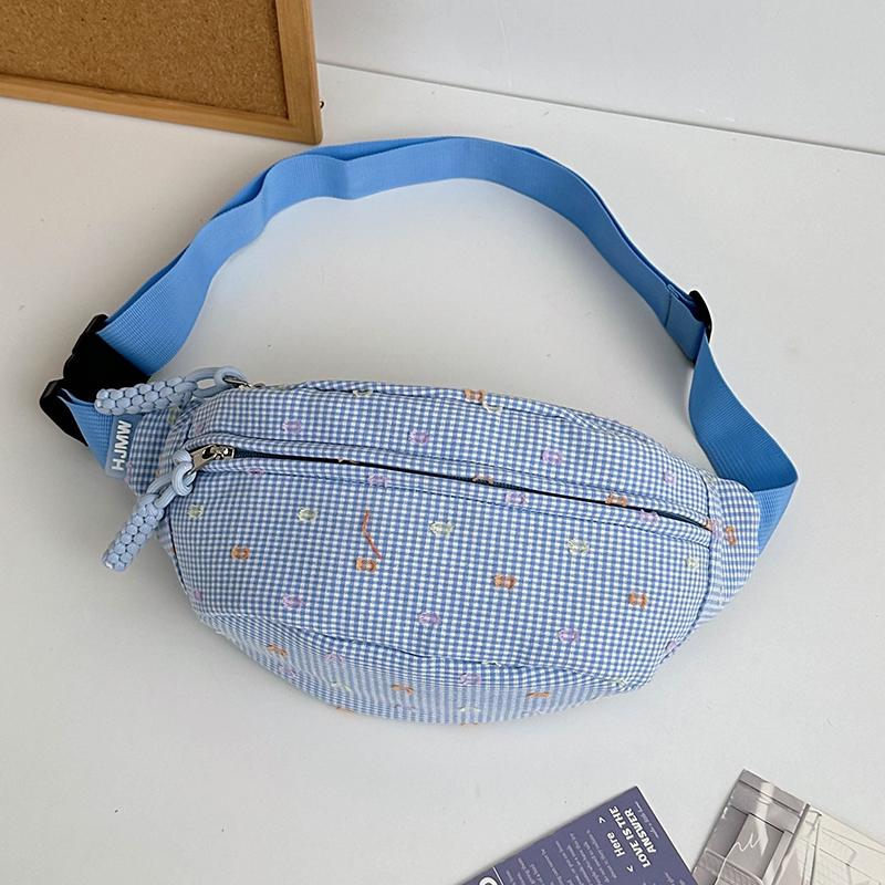 Dámská crossbody taška, sportovní náprsní taška, barevné bloky, ledvinka