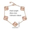 Acciaio al Titanio 15mm Bracciale Quadrifoglio Doppio Lato Fortunato Quadrifoglio Laser Cinque Fiori Bracciale