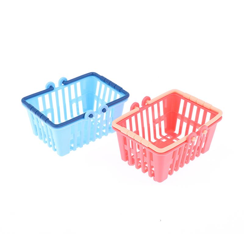 Shopping Basket Toys Kids Mini Supermarket Shopping Hand Basket Model Dollhouse