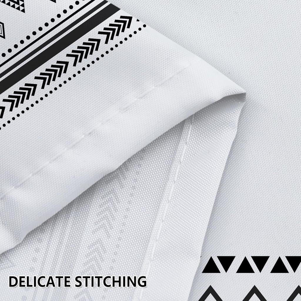 Simple geometric shower curtain 180x 180cm black and white striped bathroom decorative shower curtain