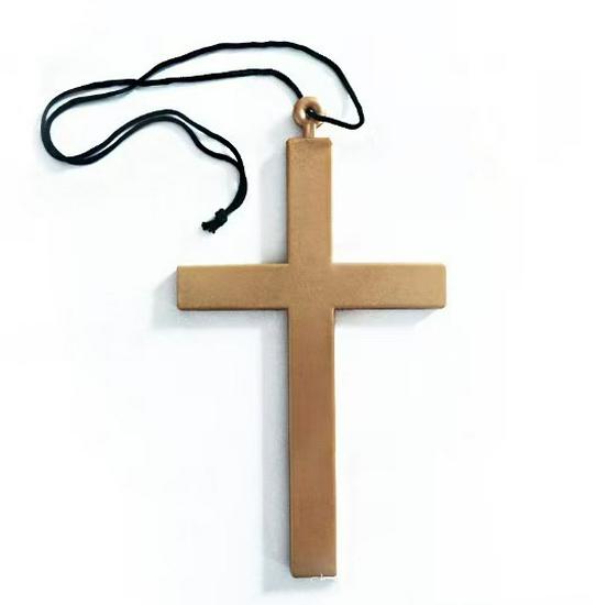 

Halloween Sexy Nun Cosplay Costume Set with Headscarf, Long Stockings, and Cross Necklace