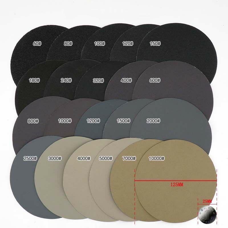 1/" 25mm Hook /&Loop Abrasive Sanding Discs Wet /&Dry Round Sandpaper 60-10000 Grit