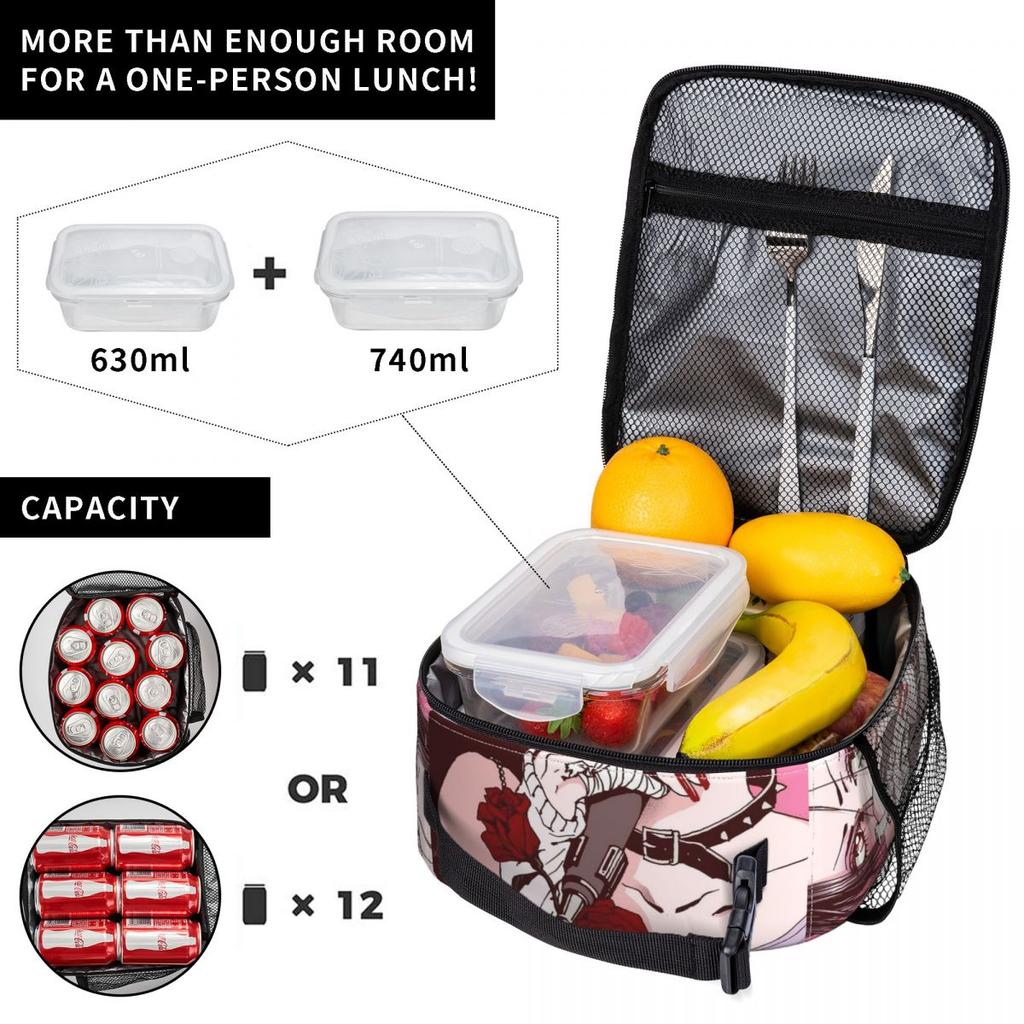 Nana Anime Osaki Eyes Insulated Lunch Bag for Kids School Cooler Thermal Food Box Tote Portable Lunch Boxes Container