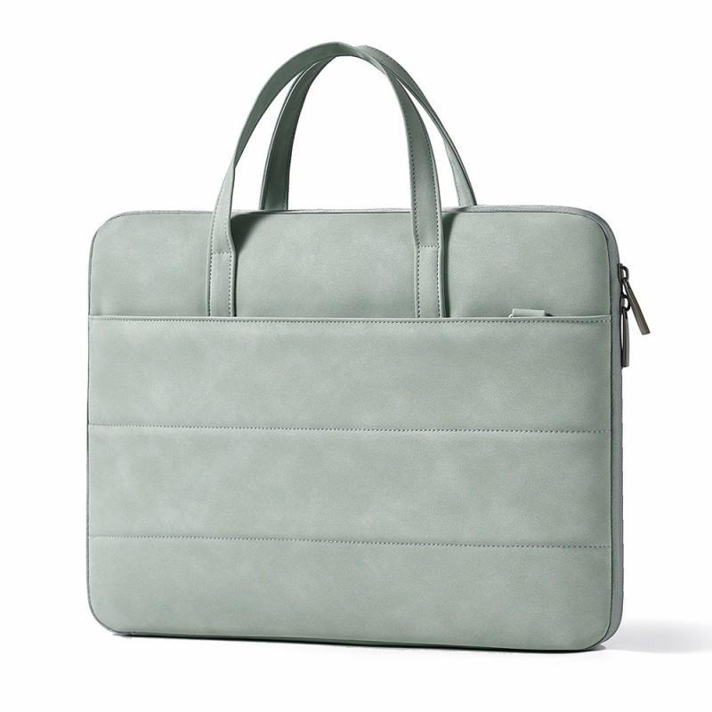 Slim Laptop Sleeve Bag 14-16.1 Inch Notebook With Handle PU Leather Protective Case Women Men Campus Style