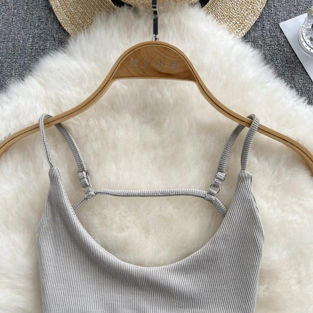 Sommer Backless Sexy Leibchen Frauen Strap Schlank Strand Top 2024 Ärmelloses Streetwear Koreanische Strap Sinnliche Tank Top