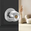 Stainless Steel round Ball Door Knobs Passage Entrance Lock Handle for Bedrooms Living Rooms Hardware Accessories