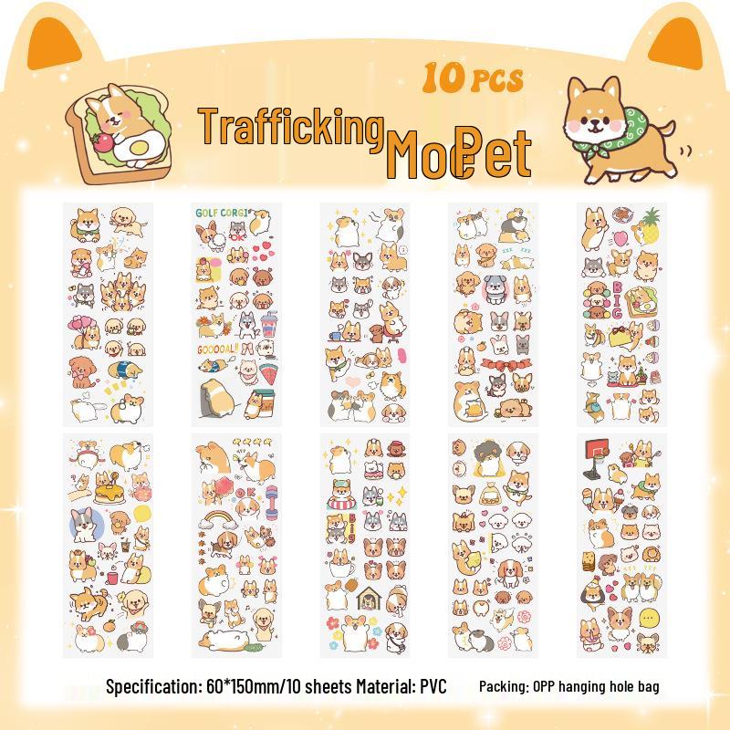 PET Cute Animal Stickers - Pet Planet Series for Journals & Children's Water Bottles