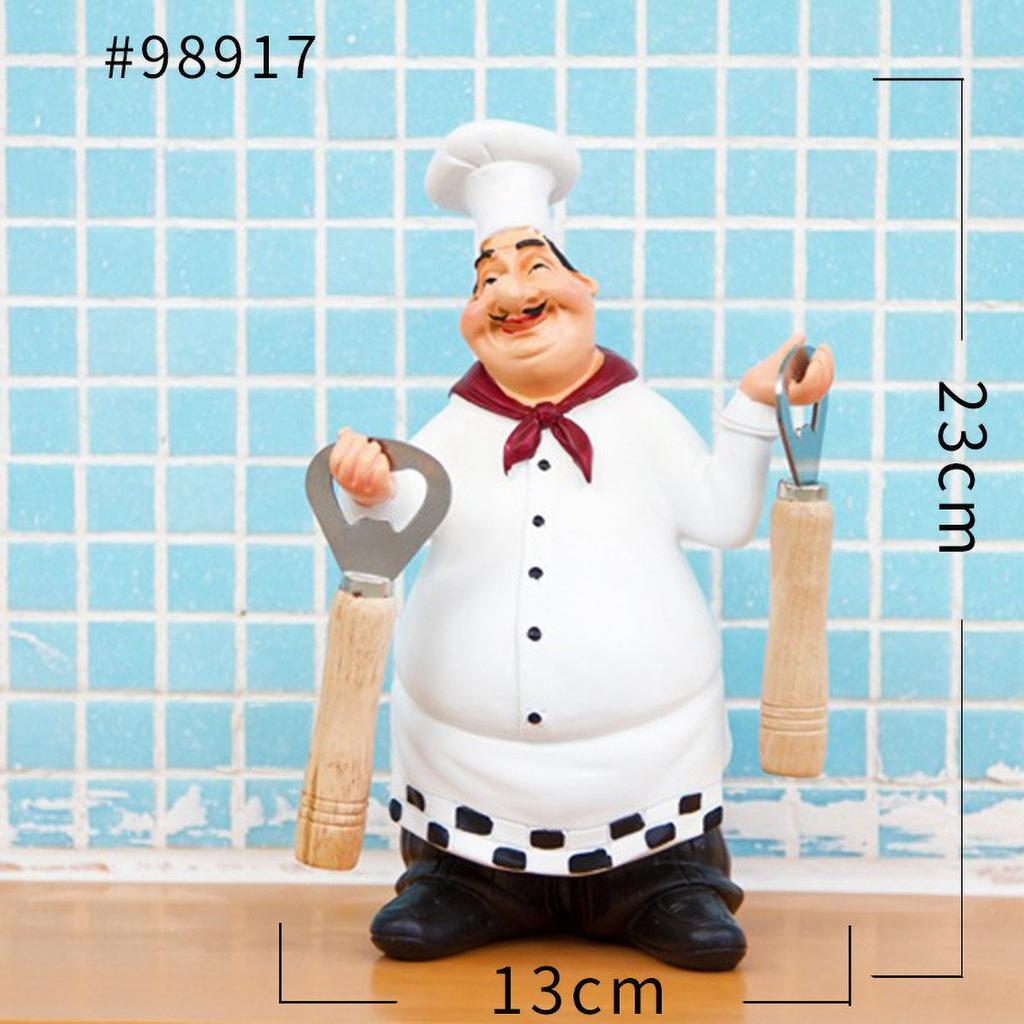 American Chef Functional Ornament Resin Restaurant Bar Coffee Shop Bottle Opener Seasoning Jar Tool Storage Rack