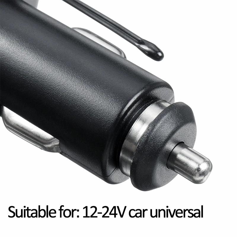 3 In 1 DC 12V/24V LED Digital Meter Display USB Car Charger Voltmeter Thermometer Car Battery Monitor LED Digital Dual Display