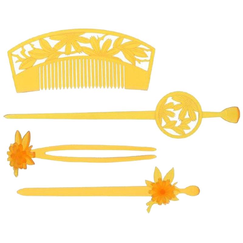 2022 Spring Acrylic Comb Hairpin: Ancient Japanese Kimono Style