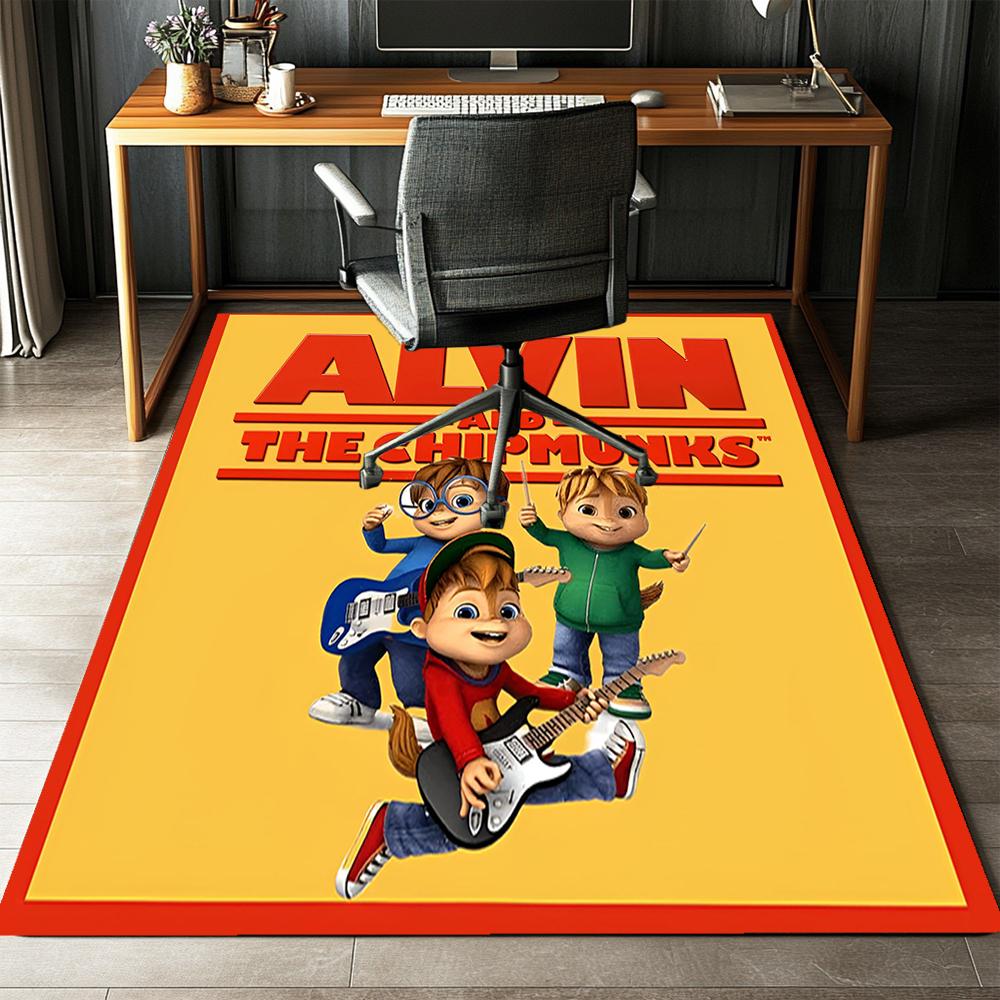 Alvin and the Chipmunks Printed Carpet Rug for Office Chair Living Room Bedroom Kitchen Room Decor Gifts