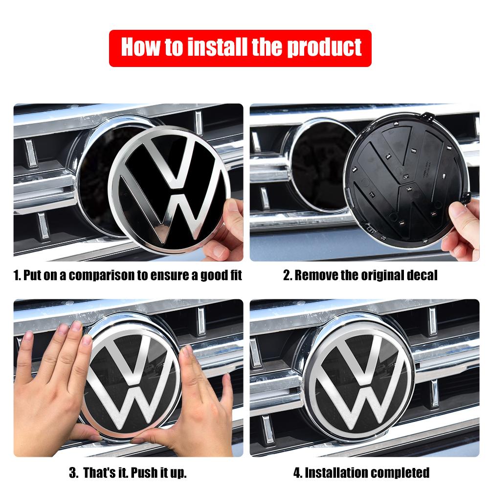 För VOLKSWAGEN Ersättning Fram Bak Bagagelucka Emblem Lock Klistermärke För Volkswagen VW Golf8 MK8 Passat Variant Arten CC Polo T-ROC 20