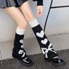 Ballet Style Knitted Leg Warmers Heart Knee High Girls Stockings Lolita Boots Cover  Autumn/Winter