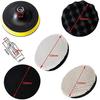 Tampoane de lustruit Tampoane de lustruit Tampoane de lustruit pentru mașină Tampoane de lână Tampoane de lustruit Set Set de șlefuitoare auto profesionale cu adaptor de foraj M14-125mm 5inch
