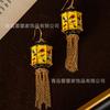 Chinese Style Enamel Drip Oil Earrings Niche New Design High-end Temperament Tassel Light Luxury Antique
