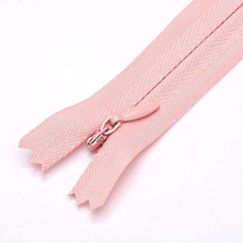 Colored Nylon Invisible Zipper for Home Textiles & Clothing Accessories - #3 Closed-End Design