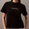 Calvin Klein Classic Minimalist Casual Loose Heavyweight Round Neck Short Sleeve T-Shirt Women T-Shirts Space-Black 47A220G-UB1
