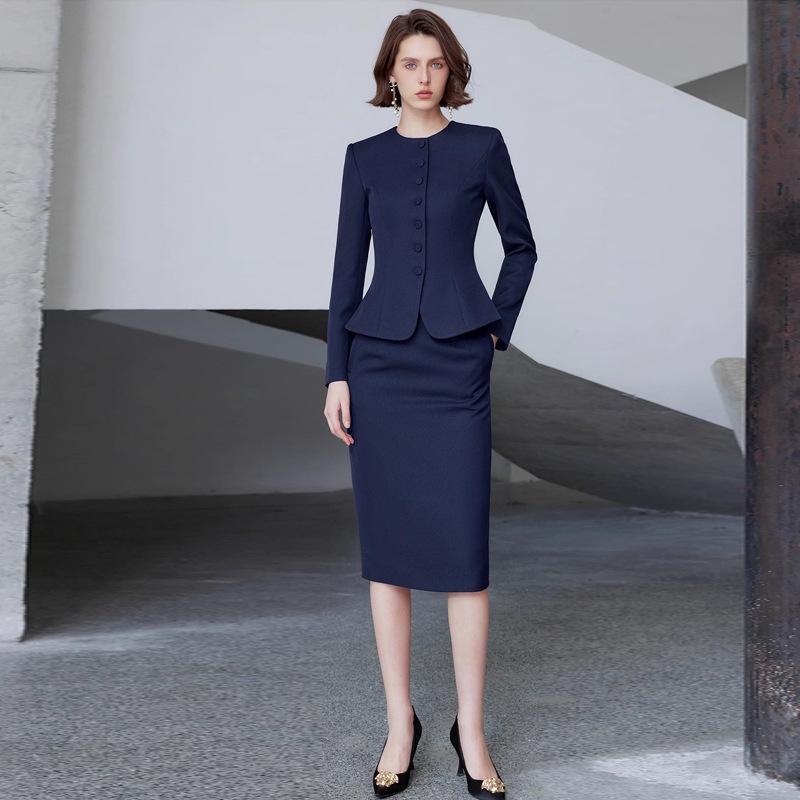 Retro Style Women's Slimming Skirt Suit for Salon & Office Wear