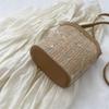This year's popular small bag women's 2025 summer new trendy fashion shoulder messenger bag Internet celebrity lace straw bucket bag