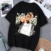 Maycaur Damen Casual T-Shirt mit kurzen Ärmeln Harajuku Damen Print T-Shirt Mode Koreanisch Trendig Weiße Oberteile Damen T-Shirts