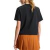 Fila Tennis Casual Fashion Solid Color Letter Short Sleeve T-Shirt Women Tops Black A11W523107F