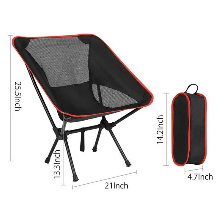 Ultra-light Folding Aluminum Camping & Fishing Chair - Portable Beach & Leisure Moon Chair