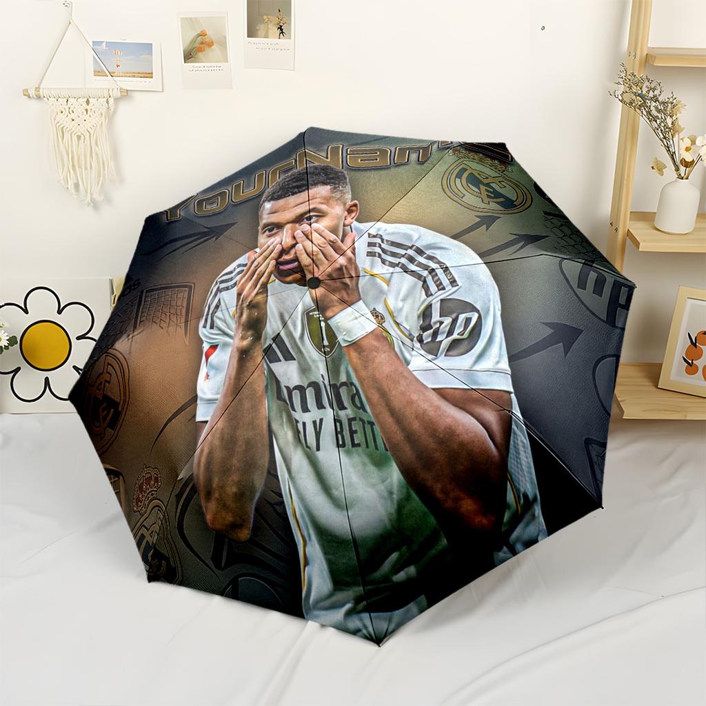 Mbappe Customized Name Umbrella Compact Travel Automatic Umbrella Compact Durable 8-Rib Lightweight All-Season Travel Fashion Lovers