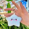 Creative Plush Keychain Star Squinting Backpack Pendant Stuffed Animal Doll Toy