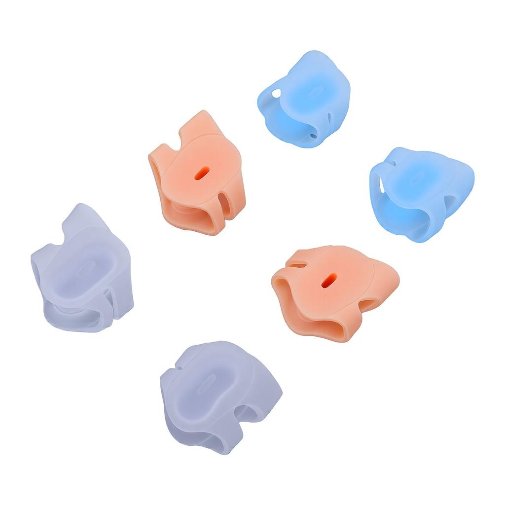 6 Pcs Toe Separators Double Loop Soft Silicone Big Toe Spacers Reusable Washable for Men Women