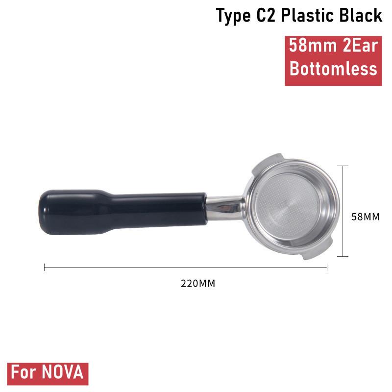 Do ekspresu do kawy Nuova Simonelli Stal nierdzewna 58mm Portafilter bez dna z 2-filizankowym koszykiem 58mm Uchwyt filtra do kawy