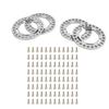 4pcs Rim Lock Rings Aluminum Alloy Replacement 1.9in Wheel Rim Beadlock Ring for Axial SCX10 90046 1/10 Silver