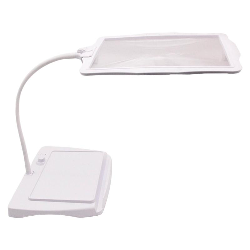 Desktop Magnifier with 48 LED light  USB Rechargeable Magnifier for Reading & Repair Tasks in Horizontal or Vertical