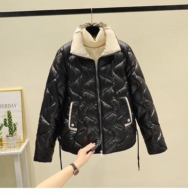 Damen Herbst- und Winterjacke Verdickt Locker Warm Baumwolle Stehkragen Warme Jacke Lässig Übergröße Bürojacke