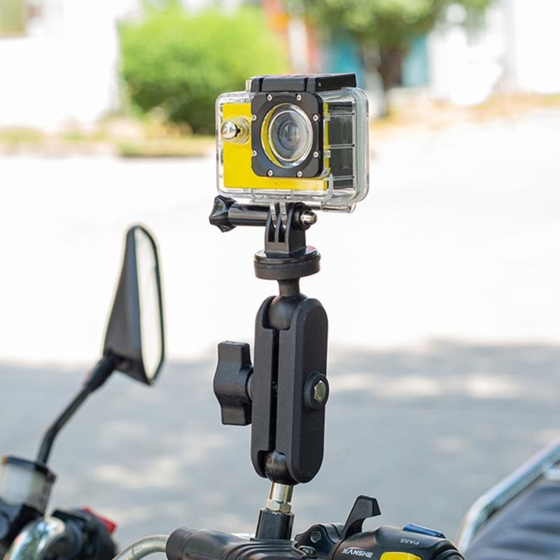Metal Motorcycle Camera Holder Mount Clip M10/Y-type/Handle Bar Mount Clip Bracket Stable and Secure Recording Solution