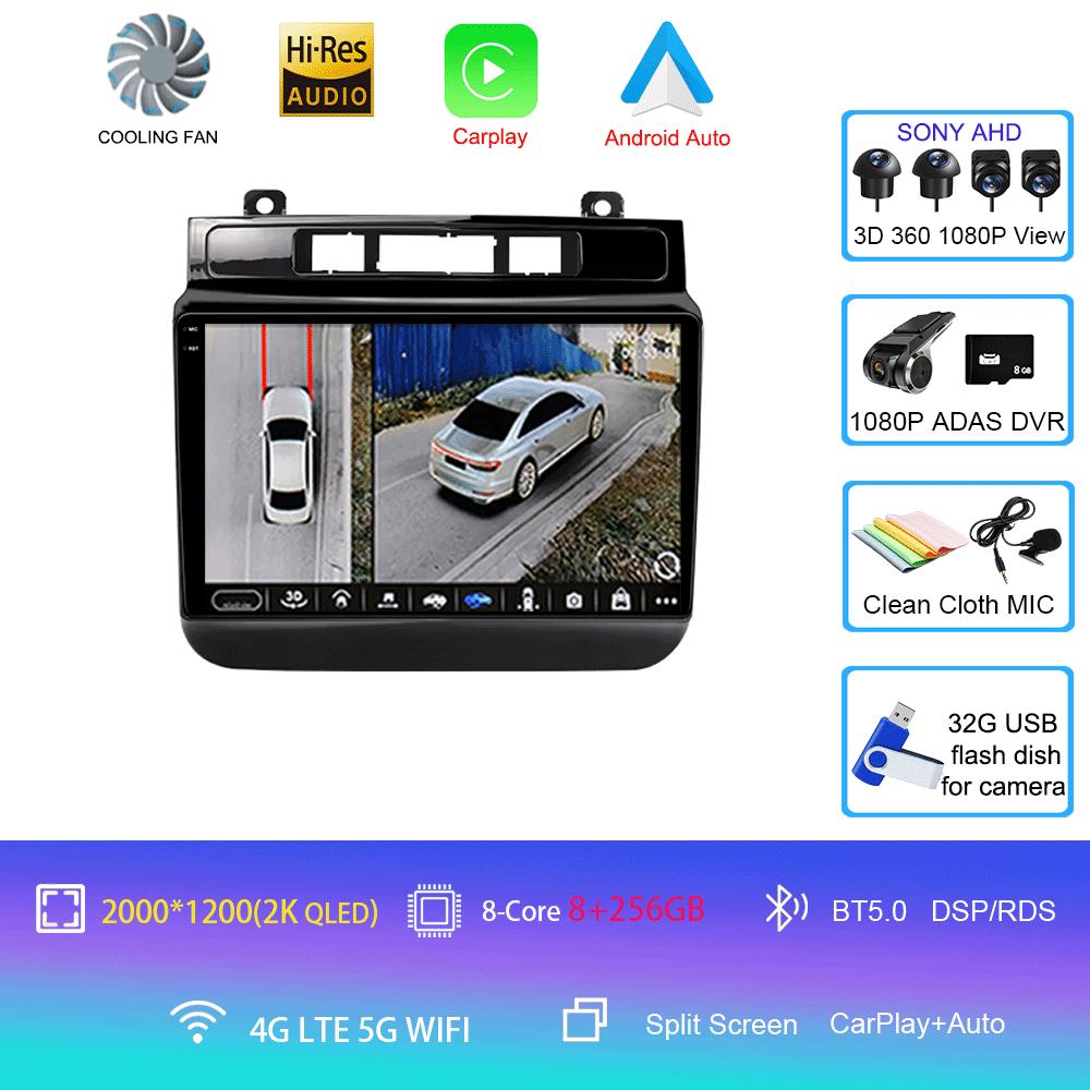Car Radio For Volkswagen VW Touareg 2011-2018 Touch Screen Wireless Carplay Android 14 Auto Car Stereo Multimedia Player