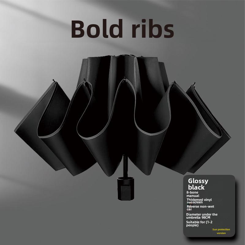 12-Rib Automatic Dual-Use Umbrella for Men & Women - Large, Sunshade & Rain Protection, UV Resistant