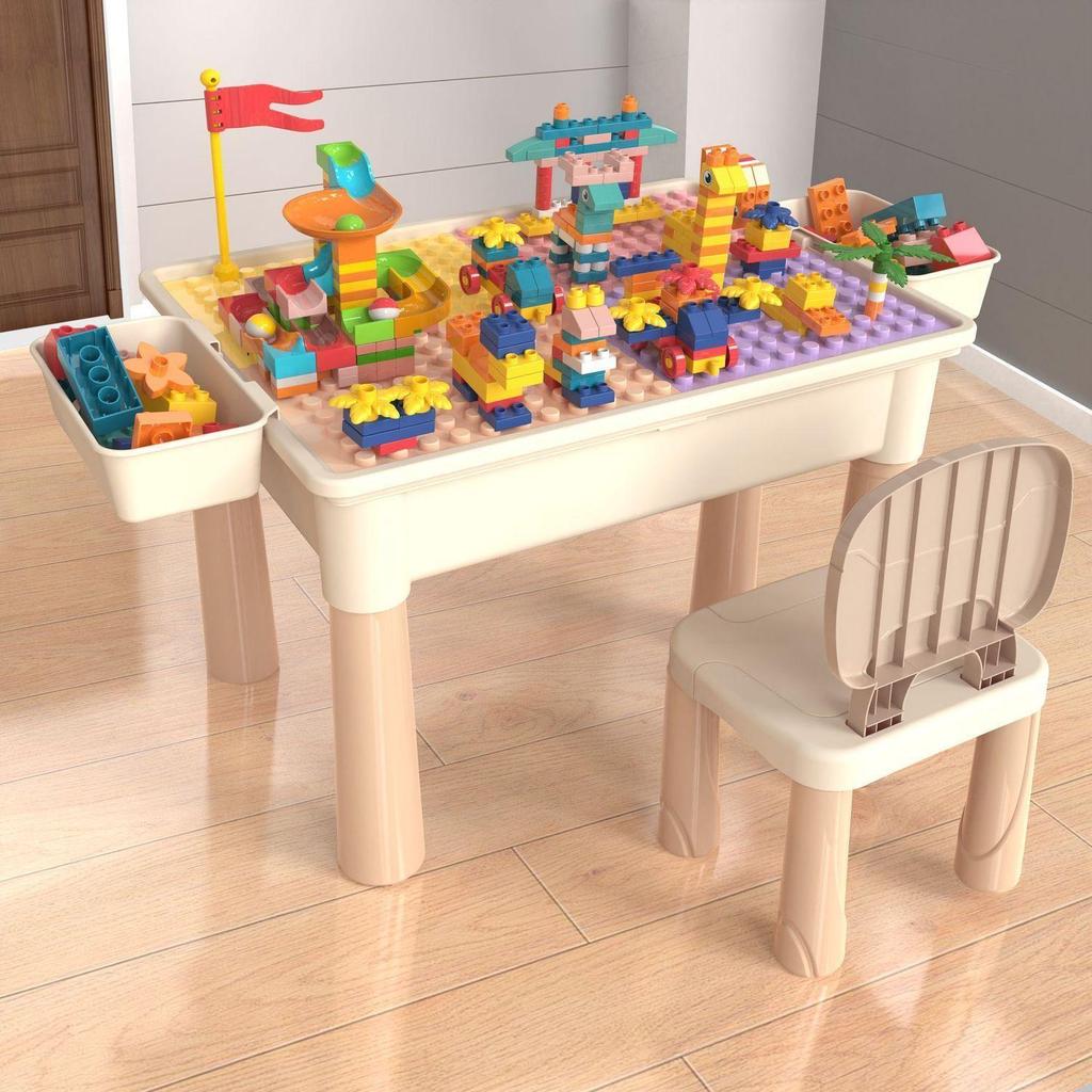 Multifunctional Building Block Table for Kids Ages 3-6: Educational & Playful Gift