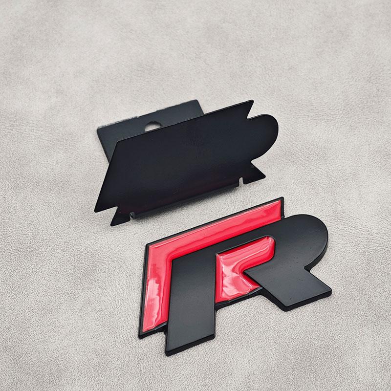 2026 New For VOLKSWAGEN VW 3D Metal Logo R Emblem Car  Front Grill Badge Rear Trunk Sticker For Volkswagen VW  Golf 4 5 6 7 Polo