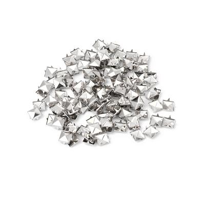 100 Pcs/Pack Square Rivets Fashion Metal Studs Decorative Rivets Square Rivets Decoration for Crafts