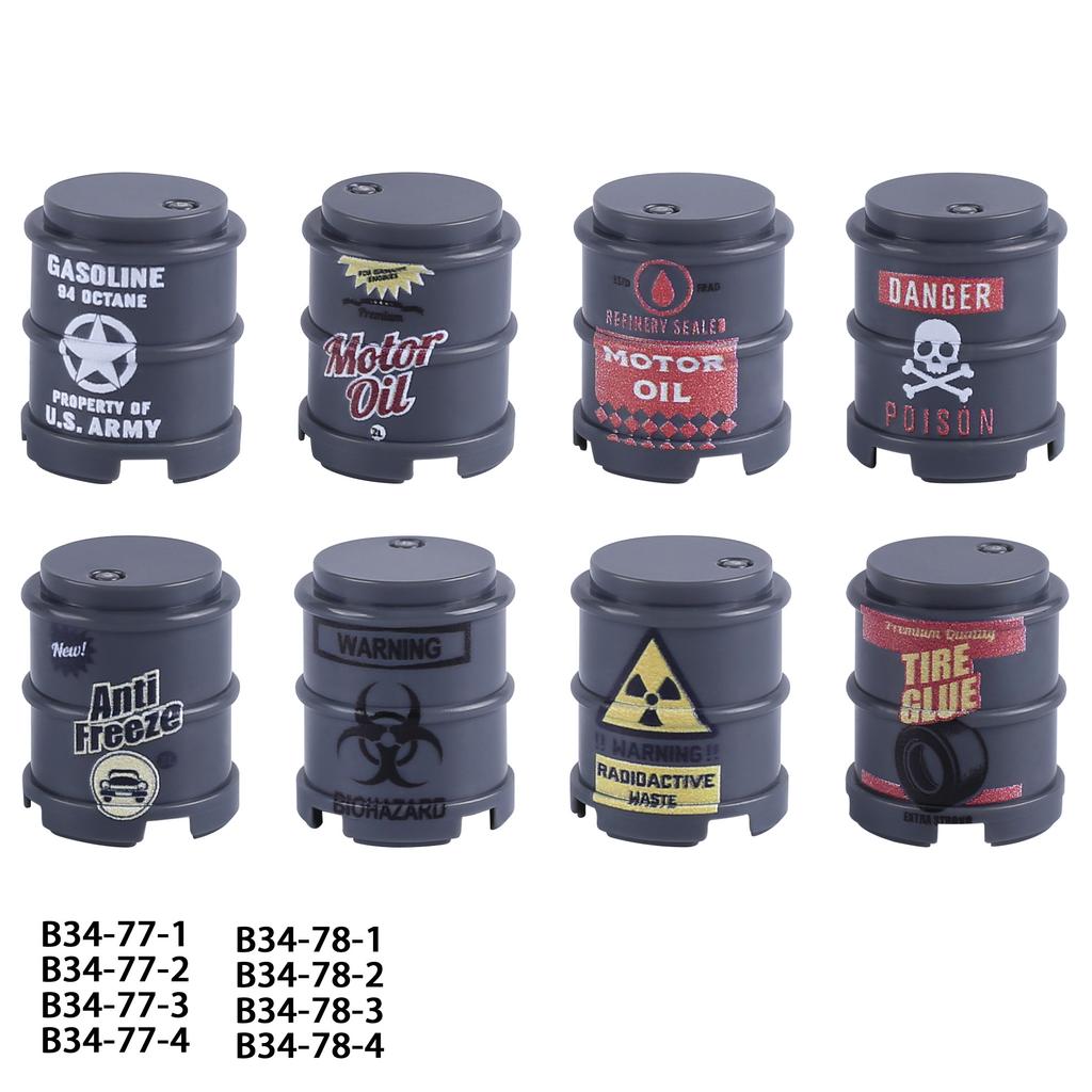 MOC WW2 Military Oil Barrel Weapons Box Building Block Set War Scene Accessories Bullet Motorcycle Sandbag Block Bricks Toys  Playsets
