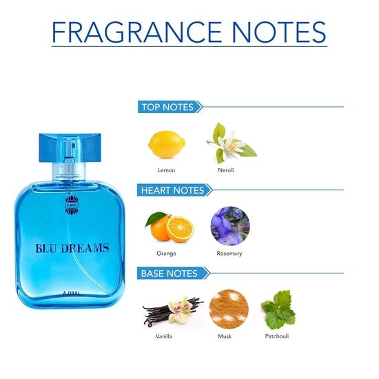 Ajmal Blu Dreams EDP Fougère Parfüm für Männer, 100 ml