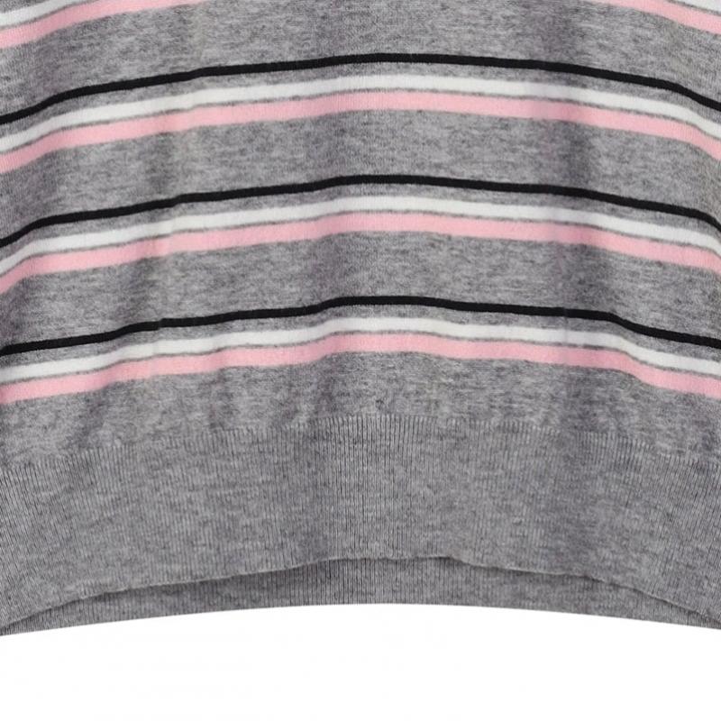 Lap Multi Stripe Collar Knit As1kh262