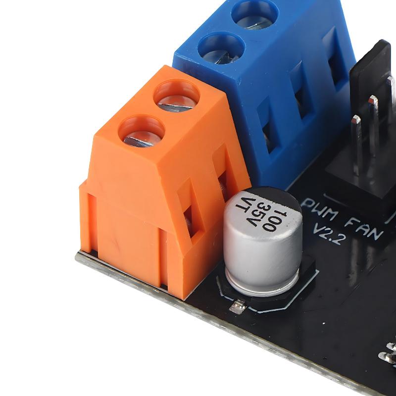 DC12V PWM Fläkthastighetsregulator Modul Med Strömbrytare 3/4-tråds Motorregulator Elektrisk Fläkthastighetskontrollratt För Dator PC-chassi
