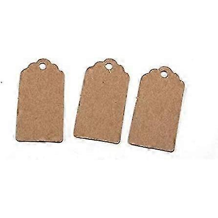 100 PCS Kraft Paper Gift Tags with 100 Feet Natural Jute Twine for Wedding Brown Rectangle Craft Hang Tags