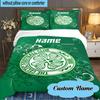 Set Biancheria da Letto Personalizzato con Stemma Calcio Celtico 3 Pezzi, Set Biancheria da Letto Include 1 Copripiumino e 2 Federe per Camera da Letto, Regalo per Dormitorio